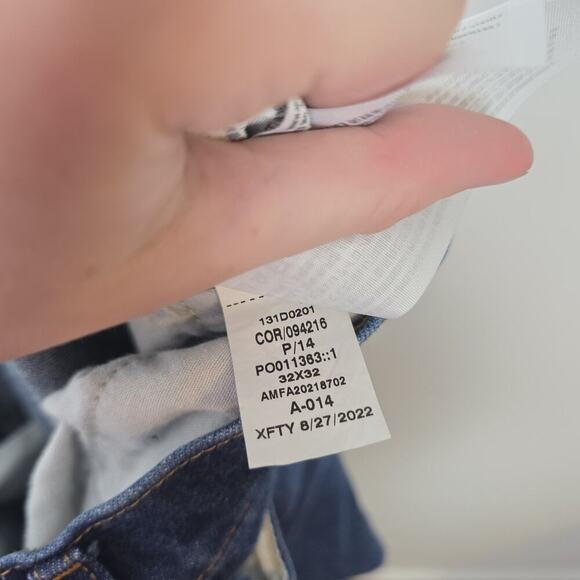 Abercrombie & Fitch Dark Wash Vintage Stretch 90s Slim Casual Jeans 32×32 - Picture 5 of 6